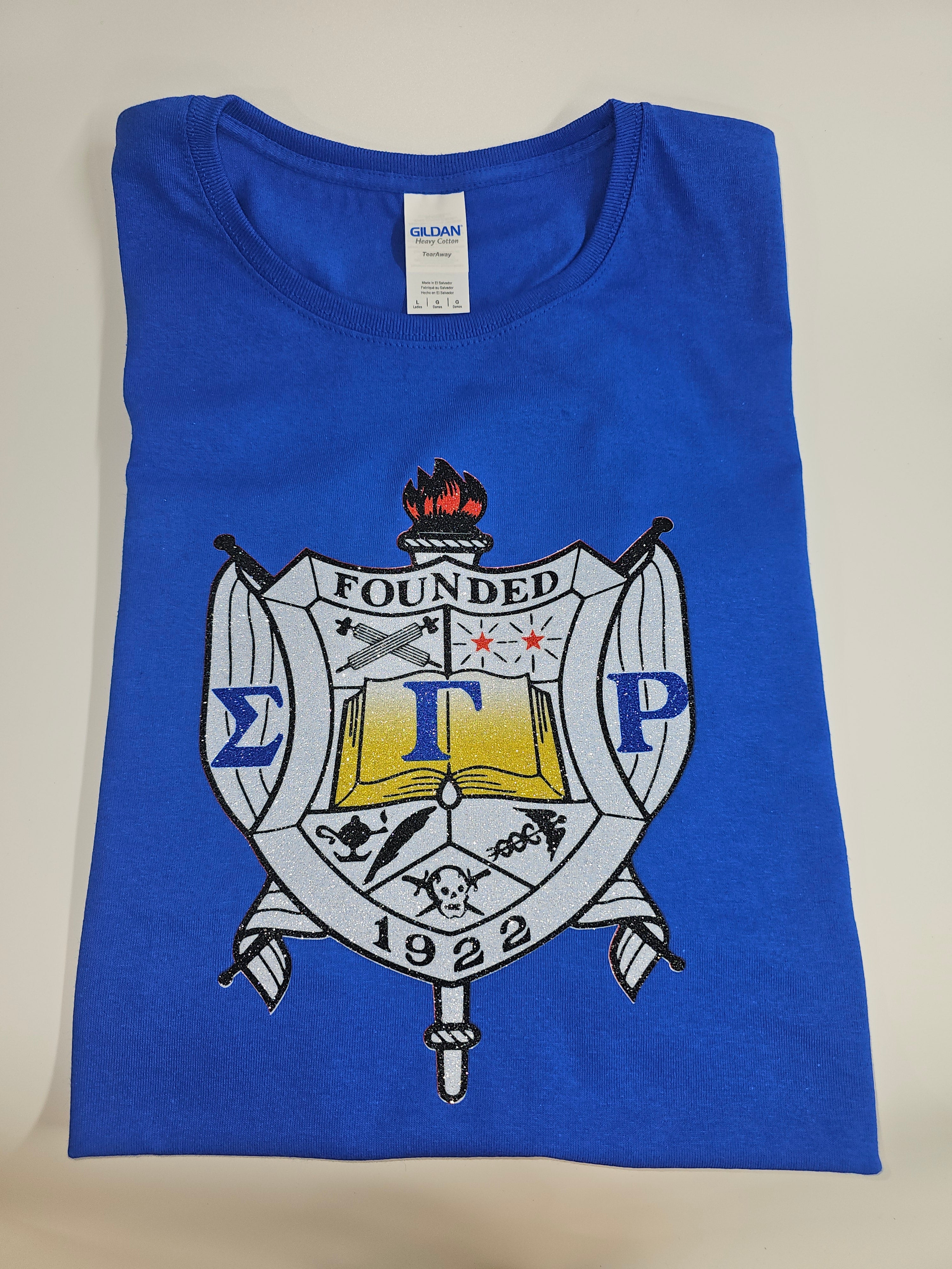 Blue Shield Glitter Tshirt – AcetoTail