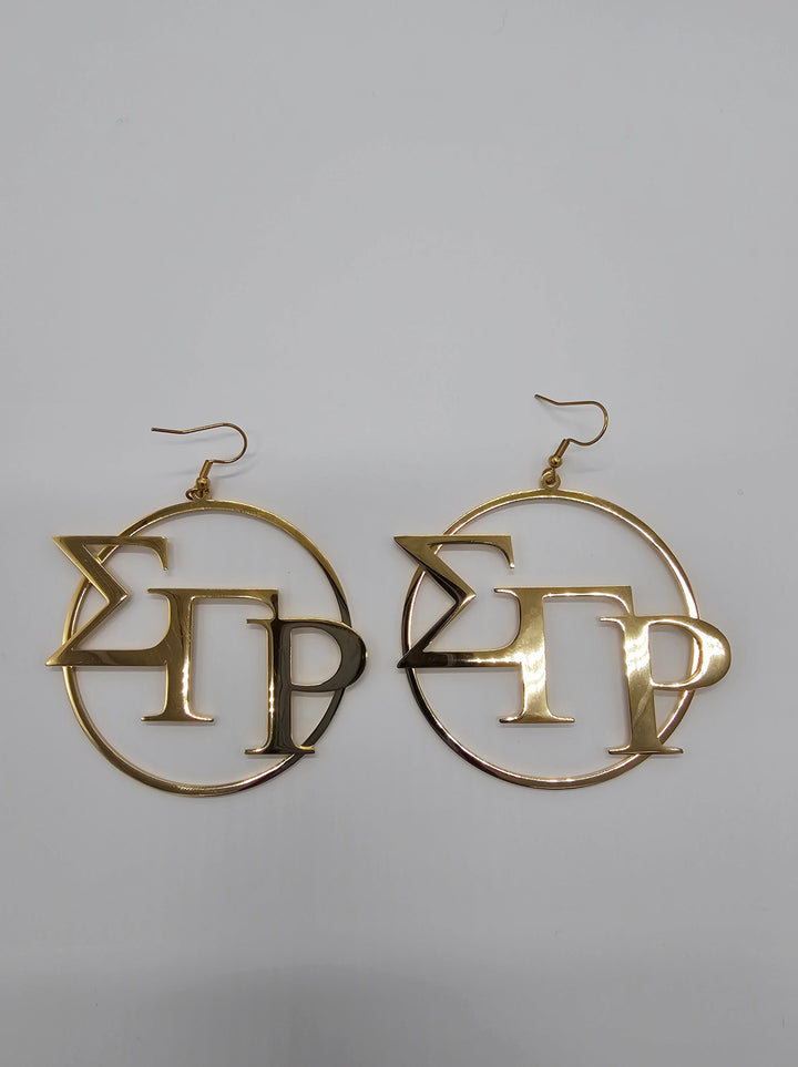 Sigma Gamma Rho Slant Hoop Earrings