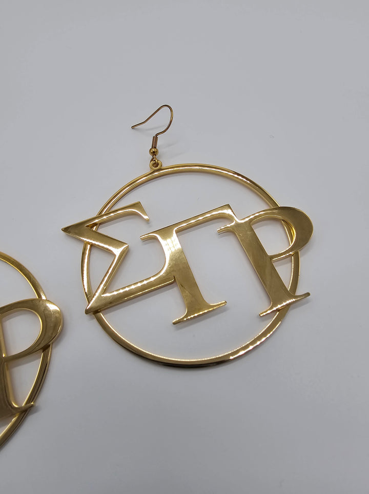 Sigma Gamma Rho Slant Hoop Earrings